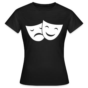 Masken - Frauen T-Shirt - Schwarz - Vorne - AI Model Female 172 dark (172cm)