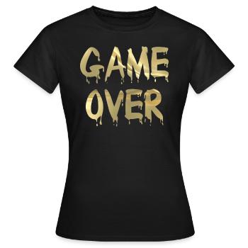 Game Over - Frauen T-Shirt - Schwarz - Vorne - AI Model Female 172 dark (172cm)