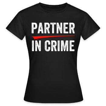 Partenaire dans le crime - T-shirt Femme - noir - Devant - AI Model Female 172 dark (172cm)
