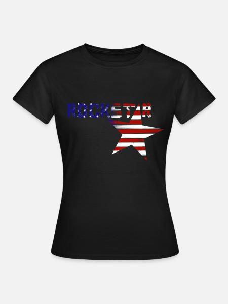 US Rock Star - Frauen T-Shirt - Schwarz