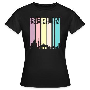 Berlin - T-shirt Femme - noir - Devant - AI Model Female 172 dark (172cm)