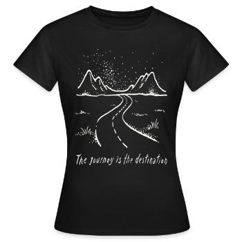 Le chemin est la destination roadtrip voyage vacances camper - T-shirt Femme - noir - Devant - AI Model Female 172 dark (172cm)