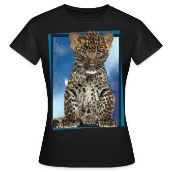 Leopard - Women's T-Shirt - black - Front - AI Model Female 172 dark (172cm)