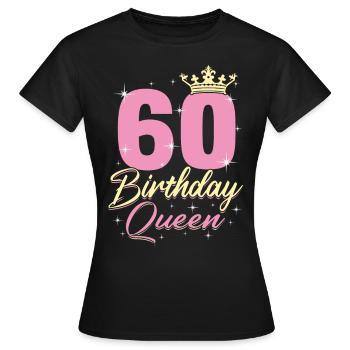 Anniversaire Reine 60e anniversaire - T-shirt Femme - noir - Devant - AI Model Female 172 dark (172cm)