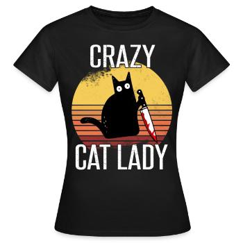 Crazy Cat Lady - Women's T-Shirt - black - Front - AI Model Female 172 dark (172cm)