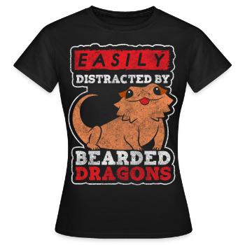 Echse Echsen Eidechse - Frauen T-Shirt - Schwarz - Vorne - AI Model Female 172 dark (172cm)