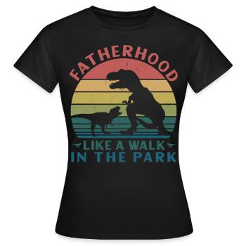 La paternité comme une promenade dans le parc - T-shirt Femme - noir - Devant - AI Model Female 172 dark (172cm)