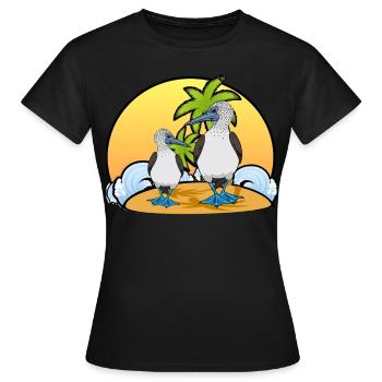 Seevögel Boobies - Frauen T-Shirt - Schwarz - Vorne - AI Model Female 172 dark (172cm)