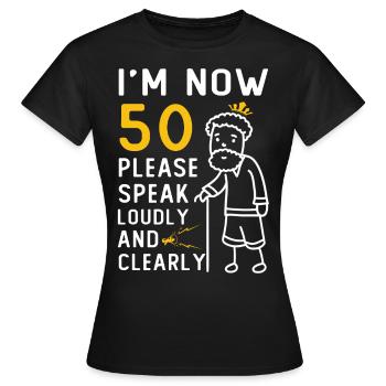 50e anniversaire des hommes de 50 ans B-Day - T-shirt Femme - noir - Devant - AI Model Female 172 dark (172cm)
