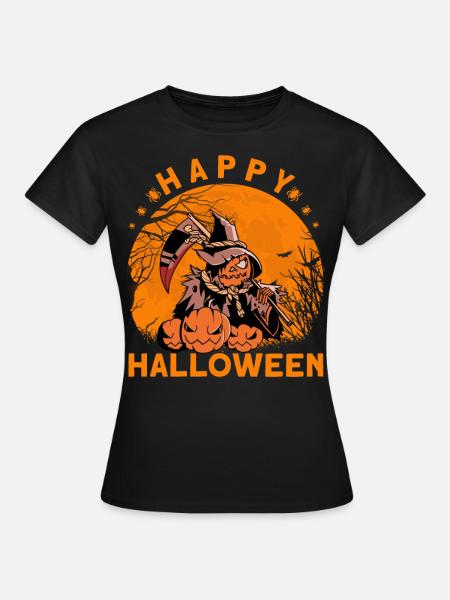 Happy Halloween - Frauen T-Shirt - Schwarz