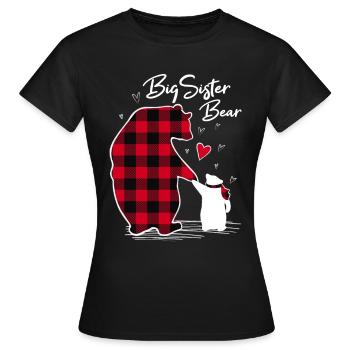 Big sister Bear - Women's T-Shirt - black - Front - AI Model Female 172 dark (172cm)