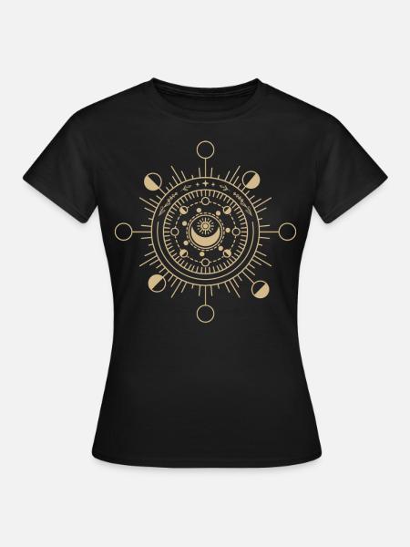 Champignons Boho & Minimalisme Goblincore Esthétique - T-shirt Femme - noir