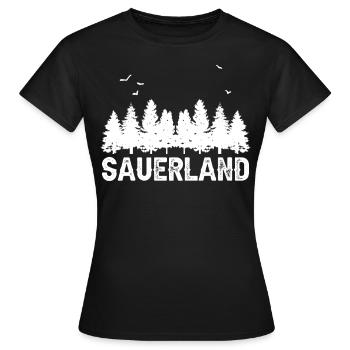 Sauerland - Frauen T-Shirt - Schwarz - Vorne - AI Model Female 172 dark (172cm)