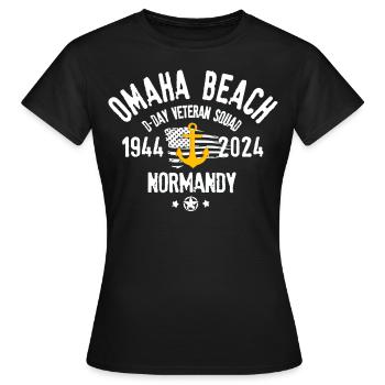 Omaha Beach D Day Veteranenkader 1944 2024 - Frauen T-Shirt - Schwarz - Vorne - AI Model Female 172 dark (172cm)