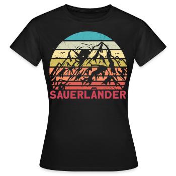 Sauerland Sauerland Mountains Home - Women's T-Shirt - black - Front - AI Model Female 172 dark (172cm)
