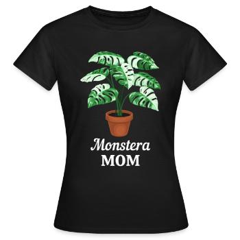 Maman Monstera - T-shirt Femme - noir - Devant - AI Model Female 172 dark (172cm)