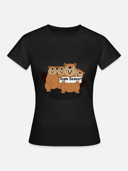 Team Beaver - Frauen T-Shirt - Schwarz