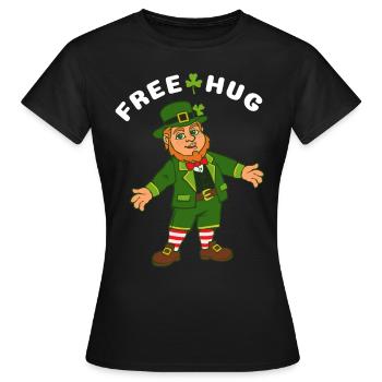 Câlin gratuit - T-shirt Femme - noir - Devant - AI Model Female 172 dark (172cm)