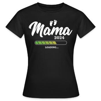 Mama Loading 2024 (Garantie du prix le plus bas) - T-shirt Femme - noir - Devant - AI Model Female 172 dark (172cm)