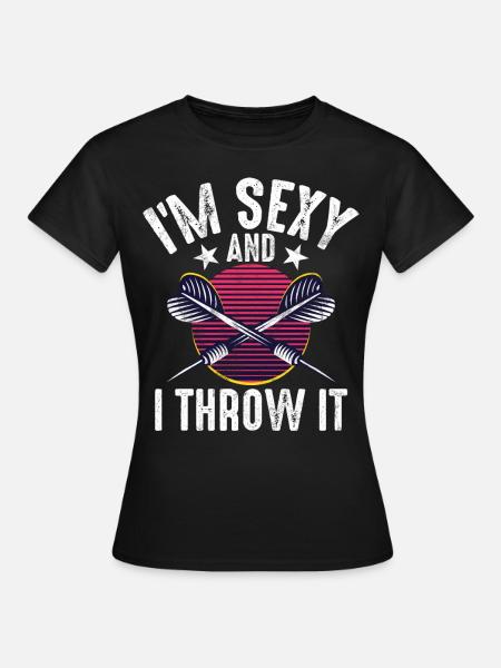 Retro dartbord Dartbord 180 voor darters - Vrouwen T-shirt - zwart