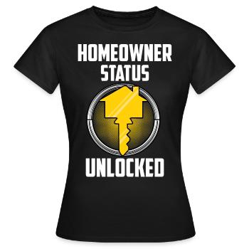 Statut de propriétaire déverrouillé - T-shirt Femme - noir - Devant - AI Model Female 172 dark (172cm)