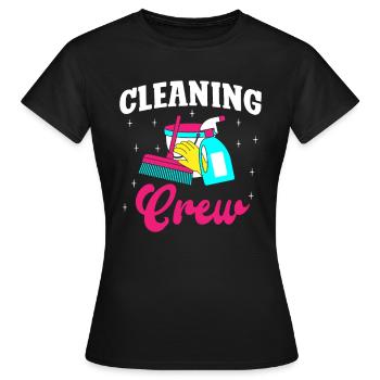 Cleaning Crew - Women's T-Shirt - black - Front - AI Model Female 172 dark (172cm)