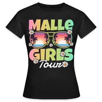Malle Girls Tour - Frauen T-Shirt - Schwarz - Vorne - AI Model Female 172 dark (172cm)