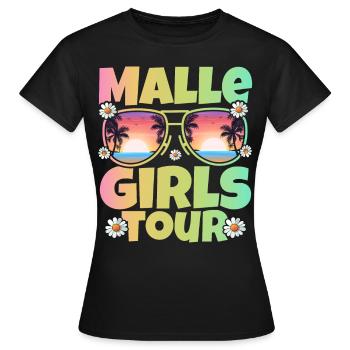 Malle Girls Tour - Frauen T-Shirt - Schwarz - Vorne - AI Model Female 172 dark (172cm)