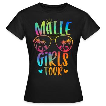 Malle Girls Tour - Frauen T-Shirt - Schwarz - Vorne - AI Model Female 172 dark (172cm)