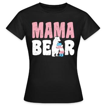 Mama Bear - Frauen T-Shirt - Schwarz - Vorne - AI Model Female 172 dark (172cm)