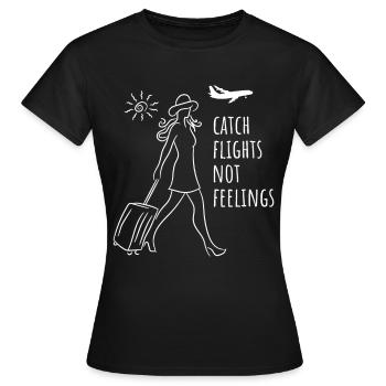 Prendre des vols, pas des sentiments - T-shirt Femme - noir - Devant - AI Model Female 172 dark (172cm)
