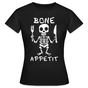 Bone Appetit - Frauen T-Shirt - Schwarz - Vorne - AI Model Female 172 dark (172cm)