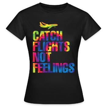 Prendre des vols, pas des sentiments - T-shirt Femme - noir - Devant - AI Model Female 172 dark (172cm)