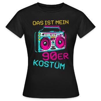 Das ist mein 90er Kostüm - Frauen T-Shirt - Schwarz - Vorne - AI Model Female 172 dark (172cm)