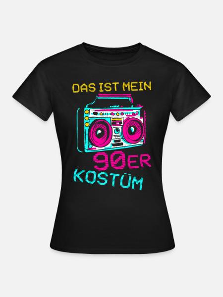 Das ist mein 90er Kostüm - Frauen T-Shirt - Schwarz