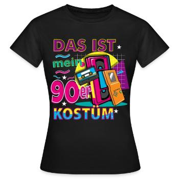 Das ist mein 90er Kostüm - Frauen T-Shirt - Schwarz - Vorne - AI Model Female 172 dark (172cm)