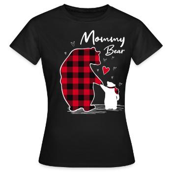 Mommy Bear - Frauen T-Shirt - Schwarz - Vorne - AI Model Female 172 dark (172cm)
