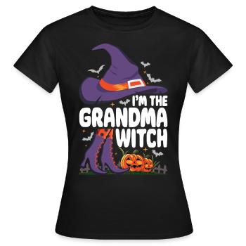 Je suis la sorcière grand-mère - T-shirt Femme - noir - Devant - AI Model Female 172 dark (172cm)