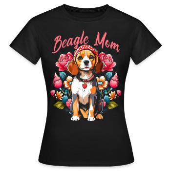 La meilleure maman beagle de tous les temps - T-shirt Femme - noir - Devant - AI Model Female 172 dark (172cm)