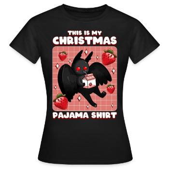 C’est ma chemise de pyjama de Noël - T-shirt Femme - noir - Devant - AI Model Female 172 dark (172cm)