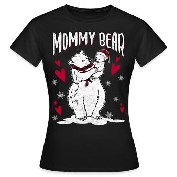 Mommy Bear - Frauen T-Shirt - Schwarz - Vorne - AI Model Female 172 dark (172cm)