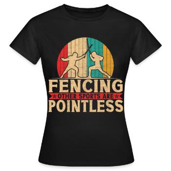 Escrime Escrime Sabre Escrimeur - T-shirt Femme - noir - Devant - AI Model Female 172 dark (172cm)