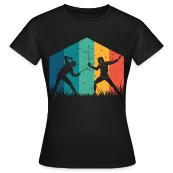 Sports d’escrime - T-shirt Femme - noir - Devant - AI Model Female 172 dark (172cm)