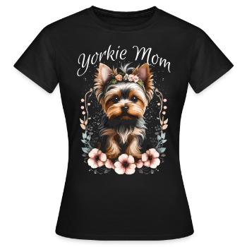 Yorkie Mom - Women's T-Shirt - black - Front - AI Model Female 172 dark (172cm)