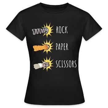 Rock Paper Scissors - Women's T-Shirt - black - Front - AI Model Female 172 dark (172cm)