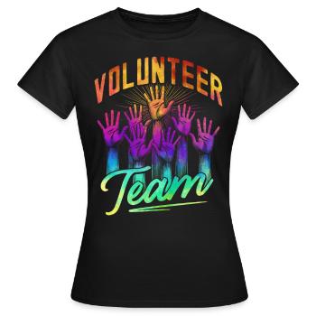 Équipe de bénévoles - T-shirt Femme - noir - Devant - AI Model Female 172 dark (172cm)