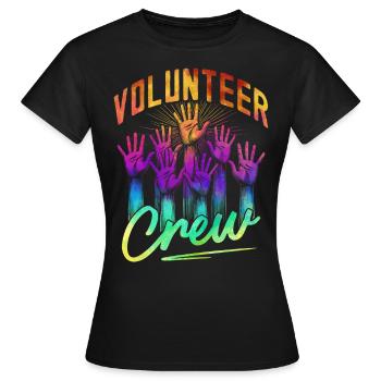 Équipage de bénévoles - T-shirt Femme - noir - Devant - AI Model Female 172 dark (172cm)