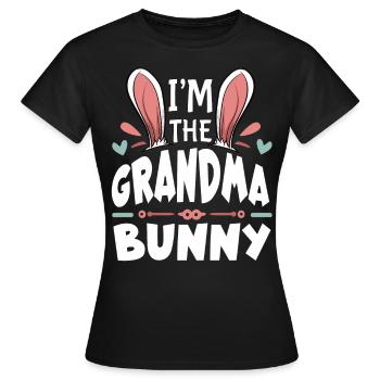 Je suis la grand-mère lapin - T-shirt Femme - noir - Devant - AI Model Female 172 dark (172cm)