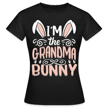 Je suis la grand-mère lapin - T-shirt Femme - noir - Devant - AI Model Female 172 dark (172cm)