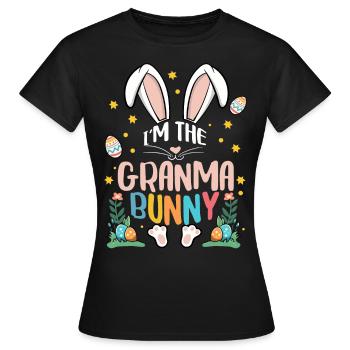 Je suis la grand-mère lapin - T-shirt Femme - noir - Devant - AI Model Female 172 dark (172cm)